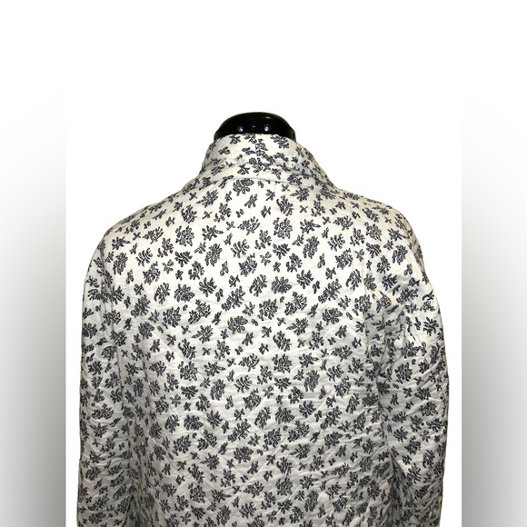 Bobbie Wren, Clad + Cloth • Quilted Open Front Floral Jacket, 100% Cotton, Med - Picture 6 of 16